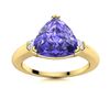 Image 1 : Natural 2.17 CTW Tanzanite & Diamond Engagement Ring 14K Yellow Gold