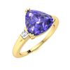 Image 2 : Natural 2.17 CTW Tanzanite & Diamond Engagement Ring 14K Yellow Gold