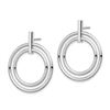 Image 2 : 14k White Gold Hoop Earrings
