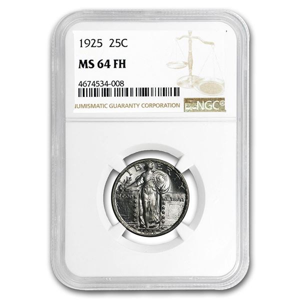 1925 Standing Liberty Quarter MS-64 NGC (FH)