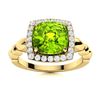 Image 1 : Natural 2.0 CTW Peridot & Diamond Engagement Ring 18K Yellow Gold