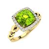 Image 2 : Natural 2.0 CTW Peridot & Diamond Engagement Ring 18K Yellow Gold