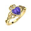 Image 2 : Natural 1.57 CTW Tanzanite & Diamond Engagement Ring 14K Yellow Gold