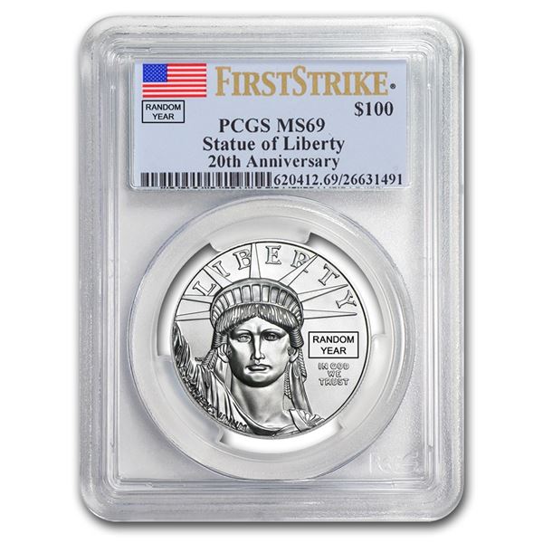 1 oz Platinum American Eagle MS-69 PCGS (Random Year)