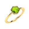 Image 2 : Natural 0.61 CTW Peridot Solitaire Ring 14K Yellow Gold