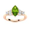 Image 1 : Natural 1.32 CTW Peridot & Diamond Engagement Ring 14K Rose Gold