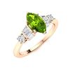 Image 2 : Natural 1.32 CTW Peridot & Diamond Engagement Ring 14K Rose Gold