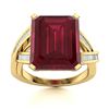Image 1 : Natural 6.71 CTW Ruby & Diamond Engagement Ring 14K Yellow Gold