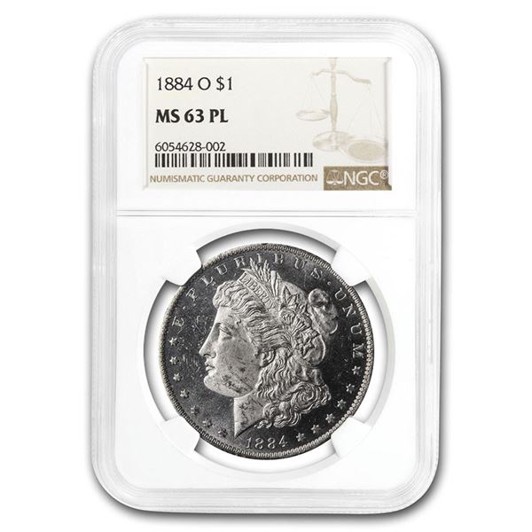 1884-O Morgan Dollar MS-63 PL Proof Like NGC
