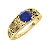 Image 2 : Natural 1.31 CTW Sapphire Solitaire Ring 14K Yellow Gold