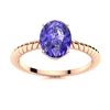 Image 1 : Natural 1.55 CTW Tanzanite Solitaire Ring 14K Rose Gold