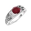Image 2 : Natural 1.03 CTW Ruby Solitaire Ring 18K White Gold