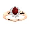 Image 1 : Natural 0.78 CTW Garnet & Diamond Engagement Ring 14K Rose Gold