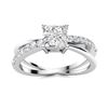 Image 1 : Natural 1.25 CTW Diamond Solitaire Ring 14K White Gold