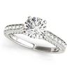 Image 1 : Natural 1.1 ctw Diamond Solitaire Ring 14k White Gold