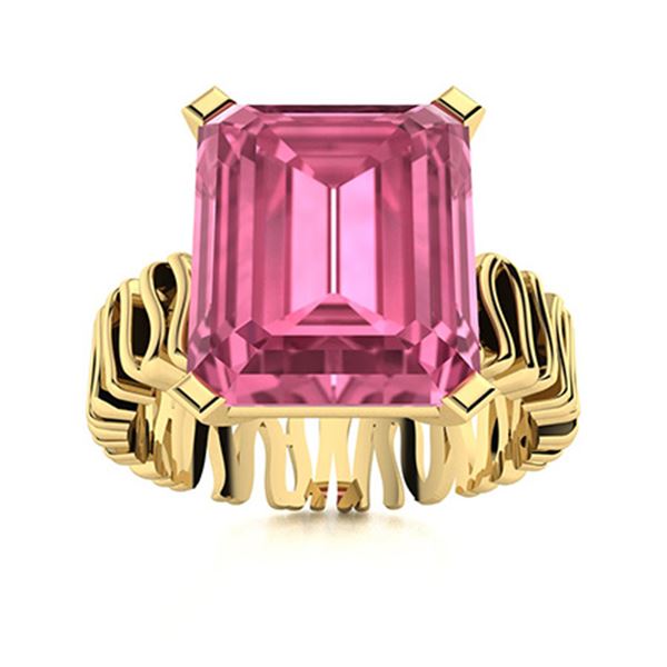 Natural 1.99 CTW Tourmaline Solitaire Ring 14K Yellow Gold