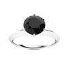 Image 1 : Natural 0.81 CTW Black Diamond Solitaire Ring 14K White Gold