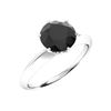 Image 2 : Natural 0.81 CTW Black Diamond Solitaire Ring 14K White Gold