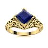 Image 1 : Natural 1.51 CTW Sapphire Solitaire Ring 18K Yellow Gold