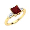 Image 2 : Natural 1.67 CTW Garnet & Diamond Engagement Ring 18K Yellow Gold