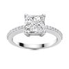 Image 1 : Natural 0.90 CTW Diamond Solitaire Ring 18K White Gold