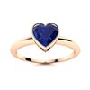Image 1 : Natural 0.64 CTW Sapphire Solitaire Ring 18K Rose Gold