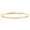 Image 1 : Natural 0.37 CTW Cutie Cuff Diamond Bangle 14KT Yellow Gold