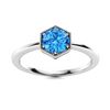 Image 1 : Natural 1.22 CTW Topaz Solitaire Ring 18K White Gold
