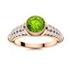 Image 1 : Natural 1.61 CTW Peridot & Diamond Engagement Ring 18K Rose Gold