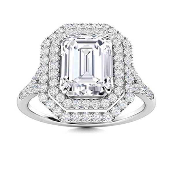 Natural 1.95 CTW Topaz & Diamond  Engagement Ring 18K White Gold