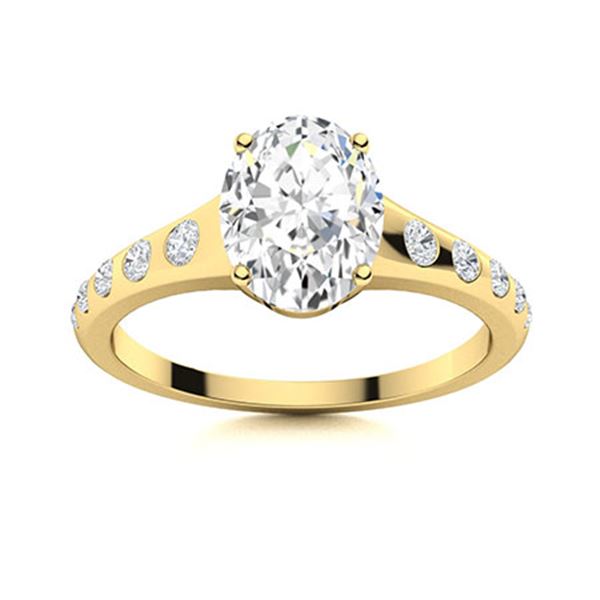 Natural 1.20 CTW Topaz & Diamond Engagement Ring 14K Yellow Gold