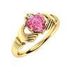 Image 2 : Natural 0.69 CTW Tourmaline & Diamond Engagement Ring 18K Yellow Gold