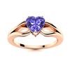 Image 1 : Natural 0.46 CTW Tanzanite Solitaire Ring 14K Rose Gold