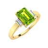 Image 2 : Natural 1.71 CTW Peridot & Diamond Engagement Ring 14K Yellow Gold