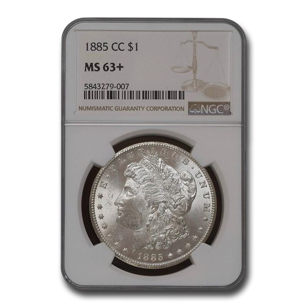 1885-CC Morgan Dollar MS-63+ NGC