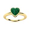 Image 1 : Natural 1.50 CTW Emerald Solitaire Ring 14K Yellow Gold