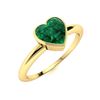 Image 2 : Natural 1.50 CTW Emerald Solitaire Ring 14K Yellow Gold