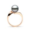 Image 2 : Black Tahitian Pearl Serenity Solitaire Ring