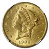 Image 2 : 1906-D $20 Liberty Gold Double Eagle MS-63 NGC