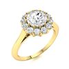 Image 2 : Natural 1.44 CTW Diamond Solitaire Ring 18K Yellow Gold
