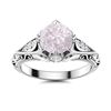 Image 1 : Natural 1.83 CTW Rose Quartz & Diamond Engagement Ring 14K White Gold
