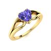 Image 2 : Natural 1.55 CTW Tanzanite Solitaire Ring 14K Yellow Gold