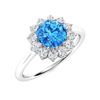 Image 2 : Natural 1.08 CTW Tourmaline & Diamond Engagement Ring 18K White Gold