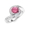 Image 2 : Natural 1.10 CTW Tourmaline & Diamond Engagement Ring 18K White Gold