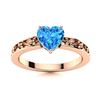 Image 1 : Natural 0.53 CTW Topaz Solitaire Ring 14K Rose Gold