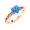 Image 2 : Natural 0.53 CTW Topaz Solitaire Ring 14K Rose Gold