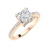 Image 2 : Natural 1.44 CTW Diamond Solitaire Ring 18K Rose Gold