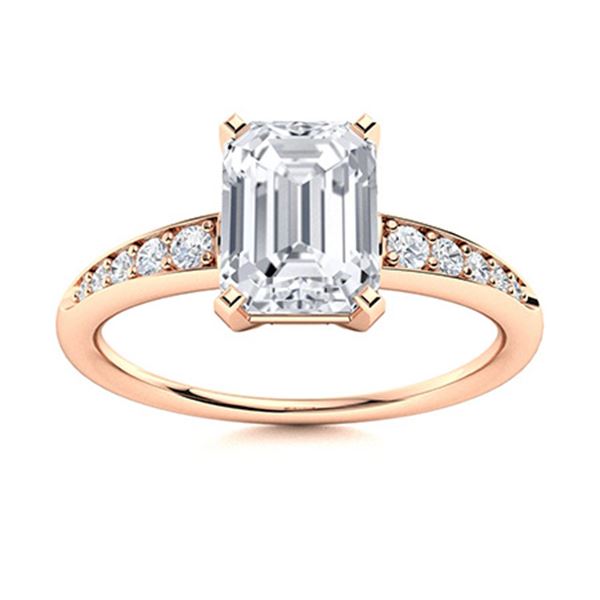 Natural 1.89 CTW Diamond Solitaire Ring 14K Rose Gold