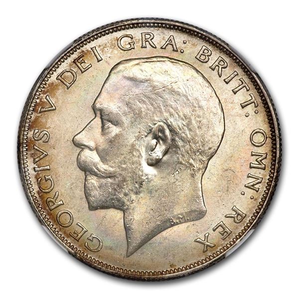 1925 Great Britain Silver Half Crown George V MS-63 NGC