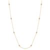 Image 1 : Natural 0.32 CTW Round Cut Bezel Set Diamond Train Necklace 18KT Yellow Gold